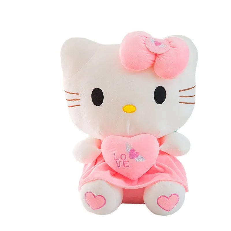 GIANT Hello Kitty Plush Toy Big Heart KT Stuffed Animal Love Sanrio Plushies Cute Kawaii Pink Large Soft Doll Girls Christmas Girlfriend Wife Valentines Day Gifts