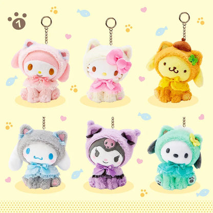 Hello Kitty Plush Keychains 10/20cm Sanrio Cinnamoroll Plush Doll Kuromi Bag Pendant Cartoon Accessories Children Birthday Gift