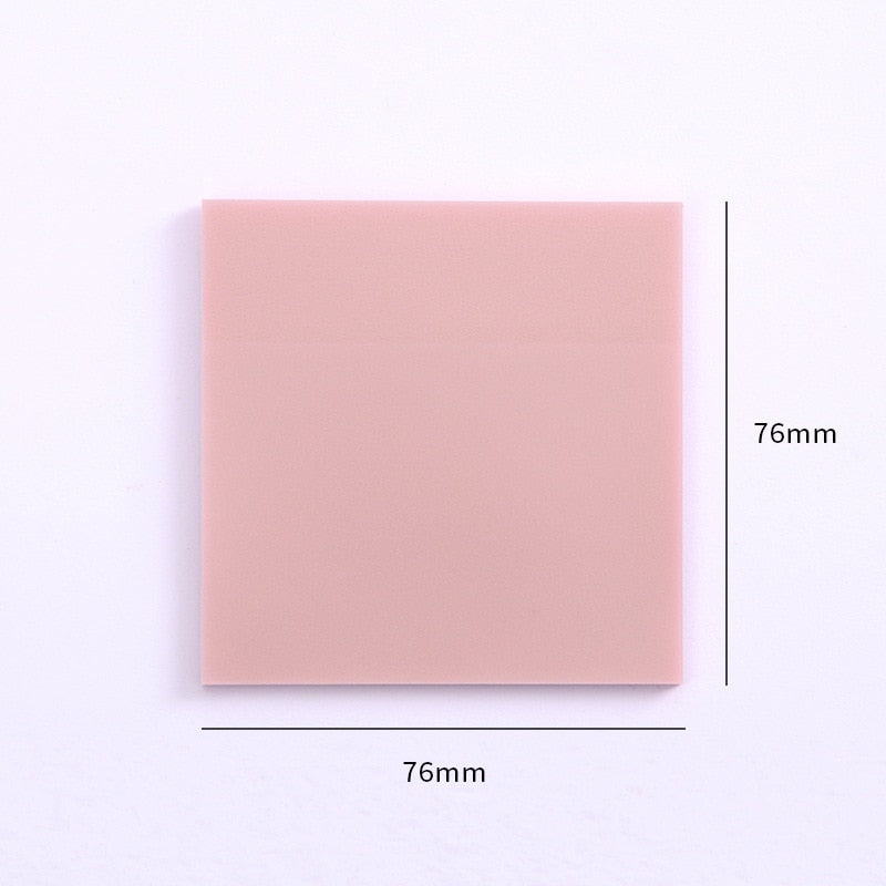 50 Sheets Creative Transparent PET Memo Pad Posted It Sticky Notes Planner Sticker Notepad School Supplies Students Stationery