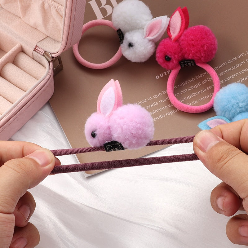 2Pcs New Cartoon Animals Hair bands Girls Nylon Elastic Rubber Band Hair Ring Headbands Cute Kids Headwear Hair accessories Gift