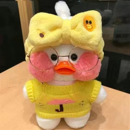 30CM Pink LaLafanfan Kawaii Cafe Mimi Yellow Duck Plush Toy Cute Stuffed Doll Soft Animal Dolls Kids Toys Birthday Gift for girl