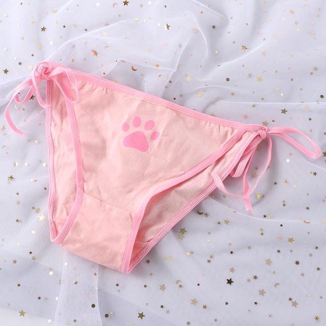 Bandage Lolita Panties Low Waist Lingerie Cute Claw Women's Briefs Low Waist Animation Underwear