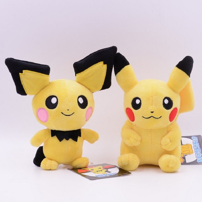 New Pokemon 20-25cm Anime Figure Pikachu Sleeping Cute Scream Plush Dolls Pet Stuffed Model Pendant Toy Children Christmas Gifts