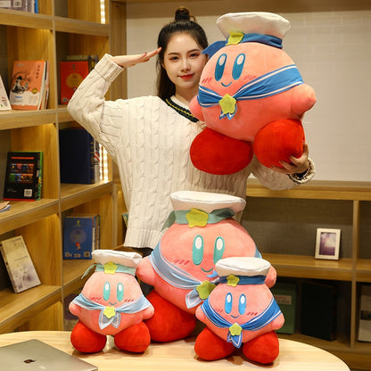 Star Kirby Plush Toys Pillow Cute Chef Love Strawberry Kirby Video Game Plush Doll Soft Stuffed Cartoon Sofa Cushion Birthday Gift for Kids