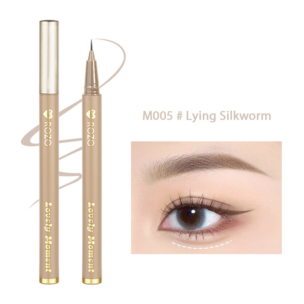 Diamond Glitter Matte Eye Liner Pencil Eye Makeup Highlighter Waterproof Pearl Champagne Brighten Silkworm Shadow Eyeliner Pen