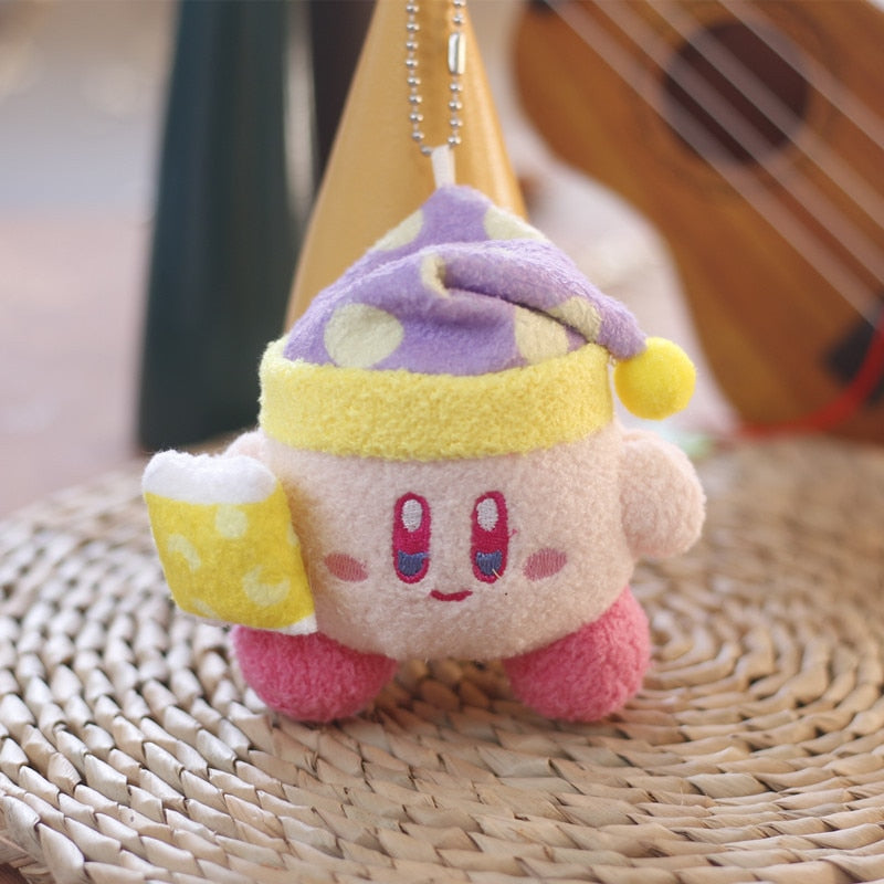 Star Kirby Plush Toys Video Game Cartoon Doll Pendant Kawaii Anime Soft Stuffed Keychain Birthday Gift  For Children Girls