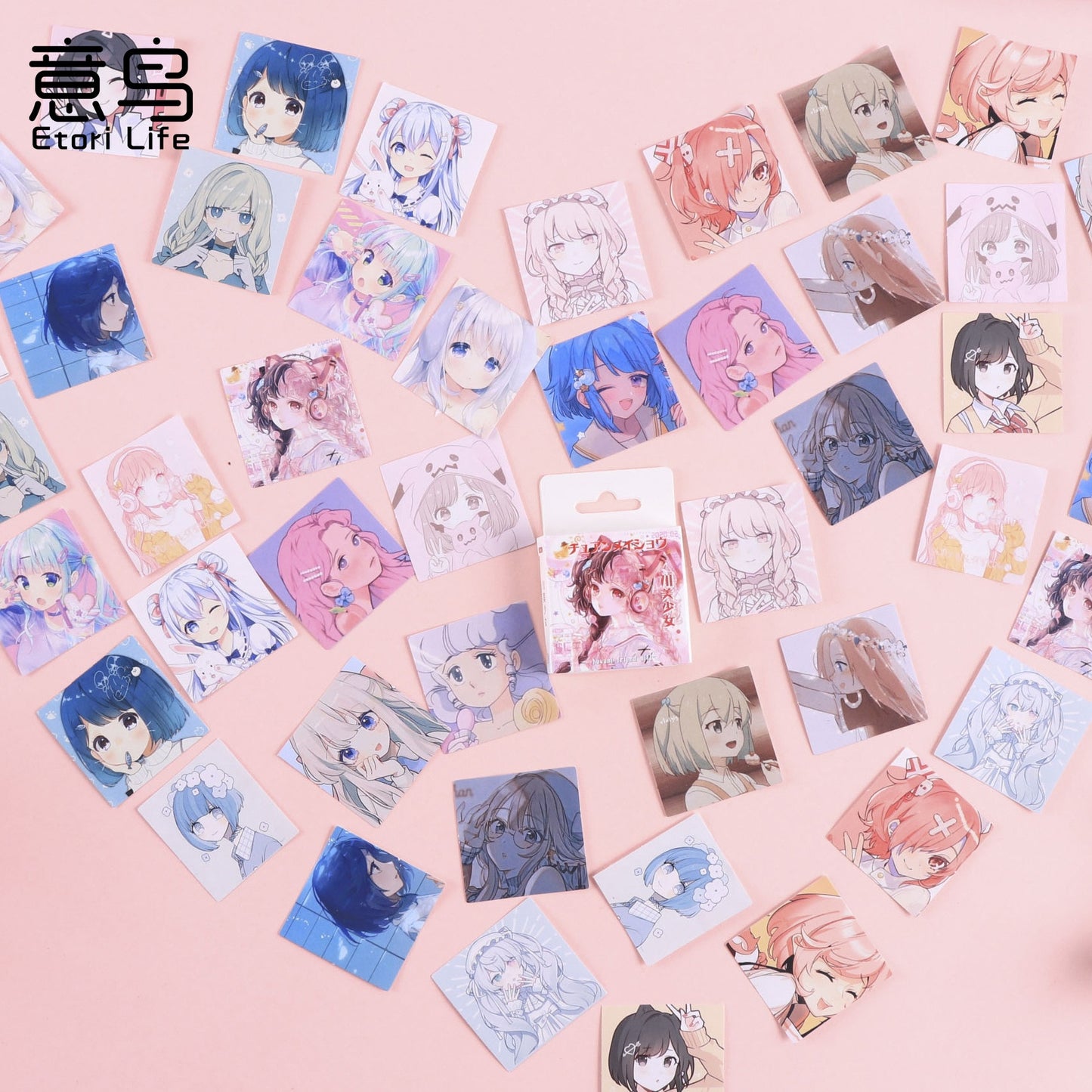 46 Pcs Kawaii Washi Scrapbooking Stickers Japanese Style Girl Sticker Decals For Journaling Scrapbook Kid Diy Arts Crafts Album