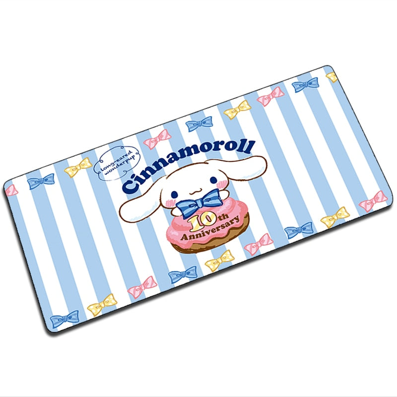 Mouse Pad Gaming Cinnamorol Deskmat Cute 900x400 Kawaii Computer Accessories Desk Mat Pads Gamer Large Carpet Mousepad Game Mats