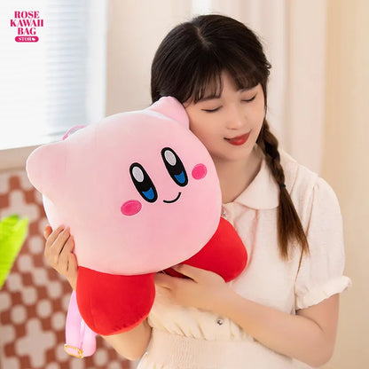 Kawaii Kirby Bag Cartoon Plush Backpack Pp Cotton Cartoon Plush Bag High-capacity Kawaii Kirby Plush Backpack for Children Gift