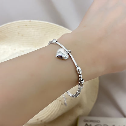 VENTFILLE 925 Sterling Silver Diamond-Studded Butterfly Bracelet Women's Fashion Temperament Flower Adjustable Bracelet