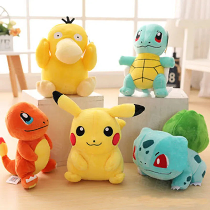 Pokemon Pikachu Plush Doll Toy Anime Kawaii Squirtle Charmander Bulbasaur Stuffed Toys Cartoon Children Birthday Christmas Gift