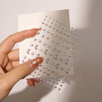 Disposable Tattoo Stickers 3D Face Jewelry Crystal Diamond DIY Eyes Face Body Rhinestones Waterproof Makeup Art Party Decoration