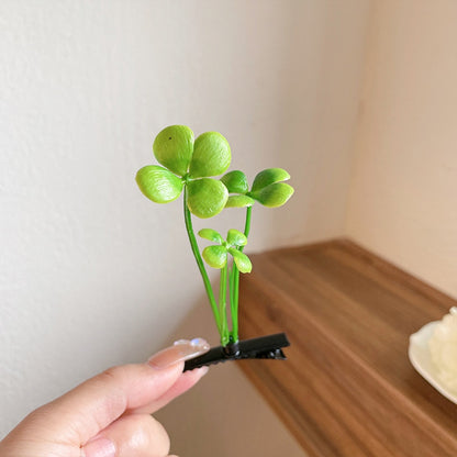 1PC Funny Show Bean Sprout Bobby Hairpin Flower Plant Hair Clips For Kids Girls Women Hair Styling Tool