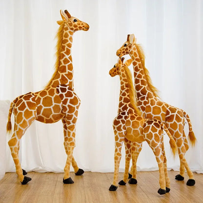 New 1pc Giant size Giraffe Plush Toys Cute Stuffed Animal Soft Giraffe Doll Birthday Gift Kids Toy