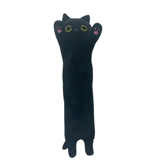 50cm Black Long Cat Plush Pillow Kawaii Soft Stuffed Toy Plushie Squishy Kitten Cushion Christmas Gifts Birthday Gifts For Girls