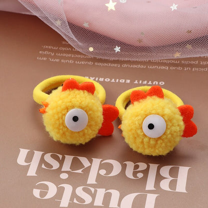 2Pcs New Cartoon Animals Hair bands Girls Nylon Elastic Rubber Band Hair Ring Headbands Cute Kids Headwear Hair accessories Gift