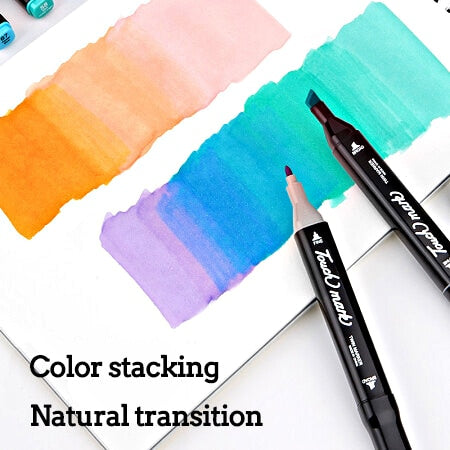 Vibrant Colors 168pcs Marker Set Double Ended Pens for Artists - Manga Drawing School Art Supplies