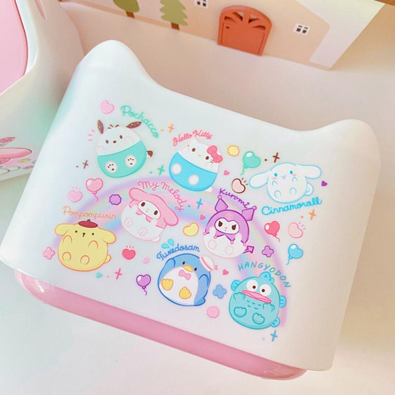 Sanrio Kawaii Anime My Melody Cute Cartoon Kuromi Little Twin Star Girly Heart Personality Desktop Trash Can Toy for Girls