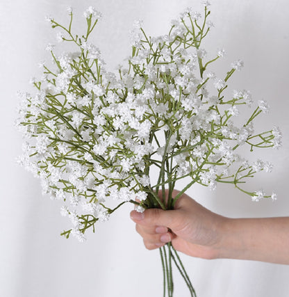 52cm White Gypsophila Artificial Flowers Wedding DIY Bouquet Decoration Arrangement Plastic Babies Breath Fake Flower Home Decor