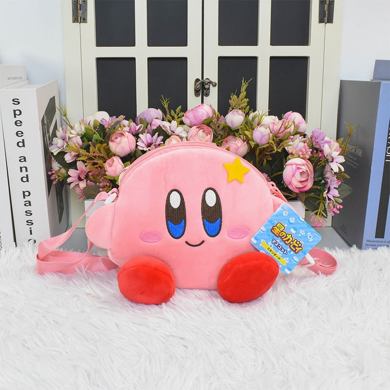 Kawaii Kirby Plush Bag 16CM Video Game Toy Stuffed Animal Coin Purse Star Soft Doll Storage Messenger Over Shoulder For Children Girls Gifts