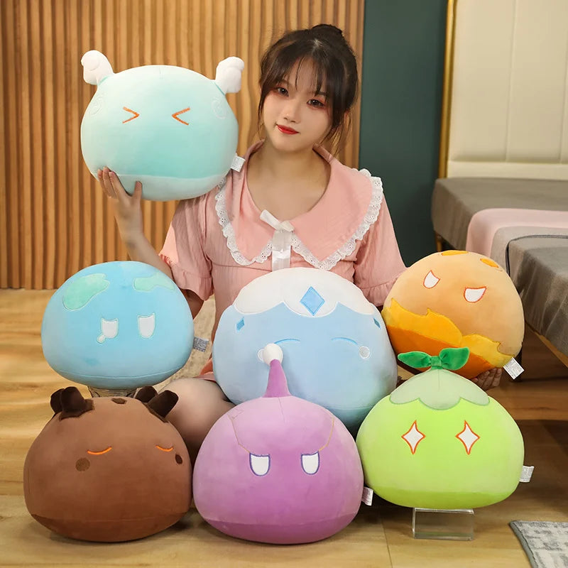 10cm Low Price Hot Game Genshin Impact Slime Pendent Cute Plush Dolls Throw Handful Toys Cartoon Birthday Xmas Gift