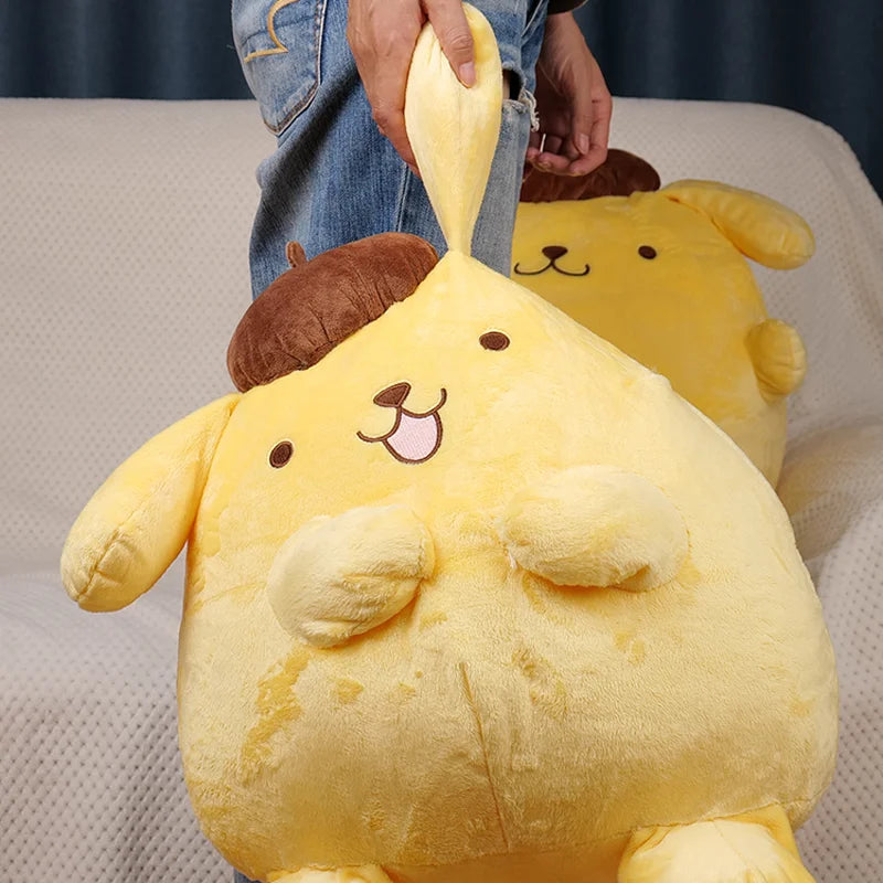 40-50cm Sanrio Pompompurin Stuffed Plush Toys Big Size Lovely Pillow Gift Kids Super Soft Pom Pom Purin Plushie Doll Room Decor