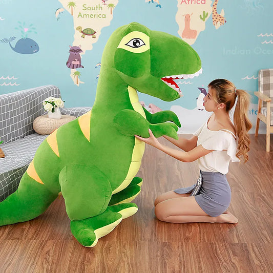 Giant Dinosaur Stuffed Animal 160cm T-Rex Plush Toy Stuffed Plushie Pillow Boys Toy Big Size Dino Soft Doll Birthday Gift for Children