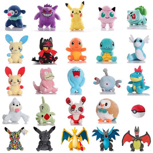 Sylveon Plush Toys Pokemon Stuffed Animals Umbreon Plushies Espeon Jolteon Leafeon Glaceon Flareon Vaporeon Eevee Eeveelutions Kids Birthday Gift