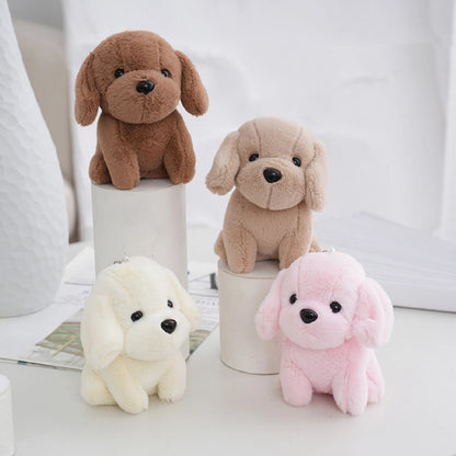 11CM Mini Puppy Plush Toy Plush Puppy Doll Creative Pendant Holiday Decoration Children's Gift Cartoon Puppy Shar-pei Dog