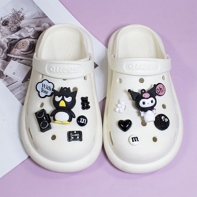 Sanrio Accessories Shoe Charms Buckle Anime Kuromi Cinnamoroll Hello Kitty Melody Cartoon DIY Combiation Girl Gift