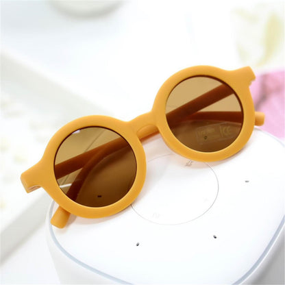 New Fashion Children's Sunglasses Infant's Retro Solid Color Ultraviolet-proof Round Convenience Glasses Eyeglass For Kids