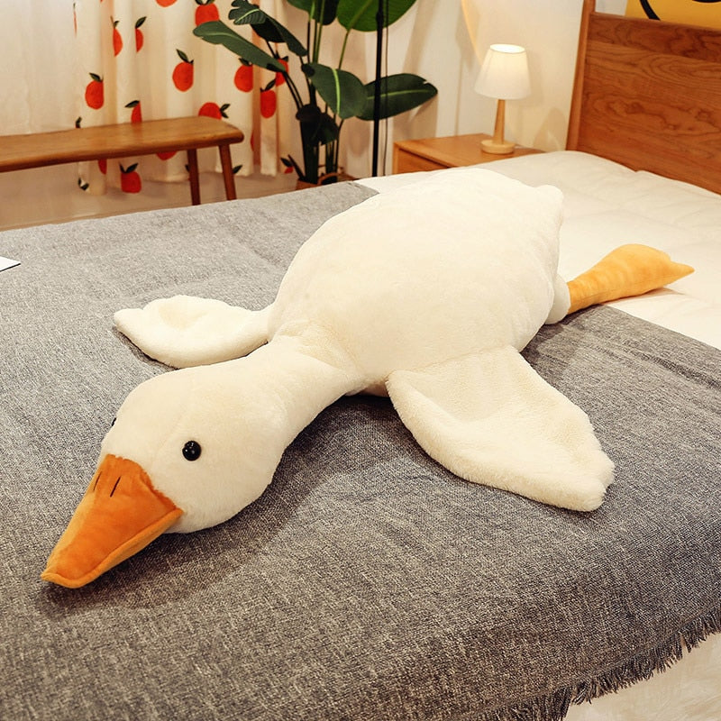 GIANT Duck Plush Toy 190cm Cute Big White Goose Stuffed Animal Plushies Kawaii Huge Large Sleeping Pillow Cushion Sofa Bed Soft Doll Birthday Gift for Girls