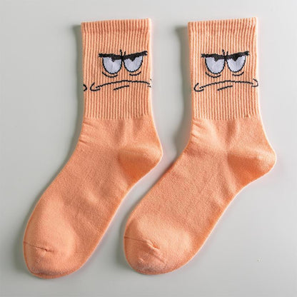 Kawaii Men Socks Happy Funny Cartoon Socks Cotton Casual Couples Socks Harajuku Hip Hop Socks Lolita Cartoon Chaussettes Unisex