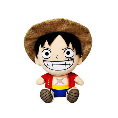 New 14-25cm One Piece Plush Toys Anime Figure Luffy Chopper Ace Law Cute Doll Cartoon Stuffed Keychain Pendants Kids Xmas Gifts