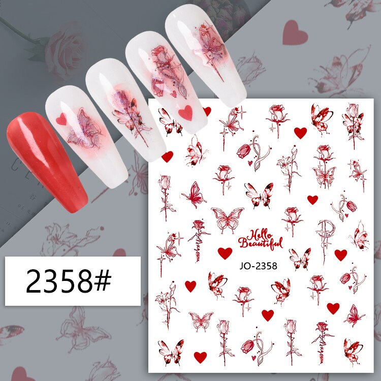 1Sheet Korean White Cloud Blue Nail Art Sticker 3D Star Moon Decal Pure Twilight Self-adhesive Manicure Slider Accessories RE#53