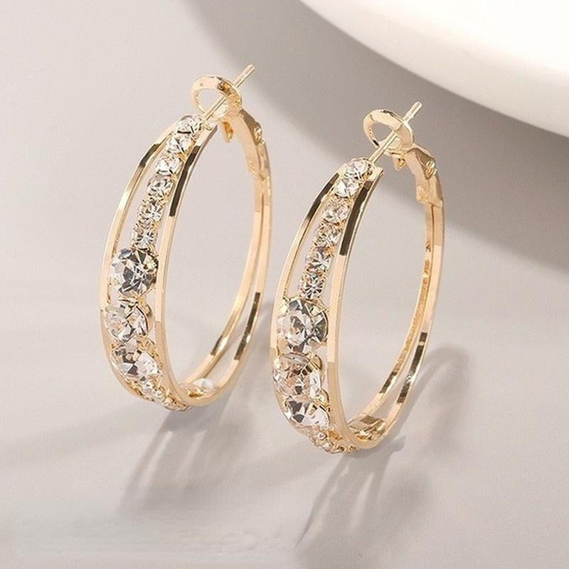 Fashion Zircon Earrings Earclip Engagement Earrings for Women Princess Jewelry Cute Girl Accessories Birthday Anniversary Gift