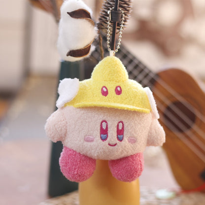 Star Kirby Plush Toys Video Game Cartoon Doll Pendant Kawaii Anime Soft Stuffed Keychain Birthday Gift  For Children Girls