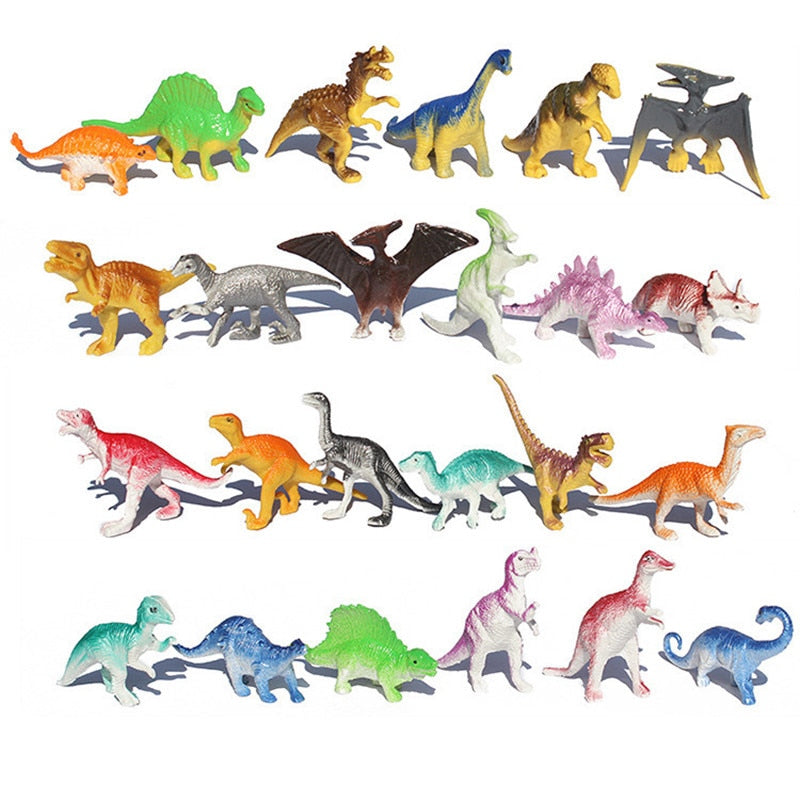 39pcs/lot Mini Dinosaur Model Children's Educational Toys Small Realistic Animal Figures kids Toys For Boy Gift