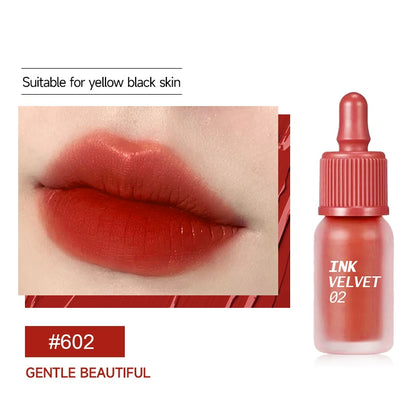 6 Colors Ink Velvet Matte Dyeing Lip Gloss Waterproof Matte Liquid Lip Non-Stick Cup Lipstick Long Lasting Lip Tint Cosmetics
