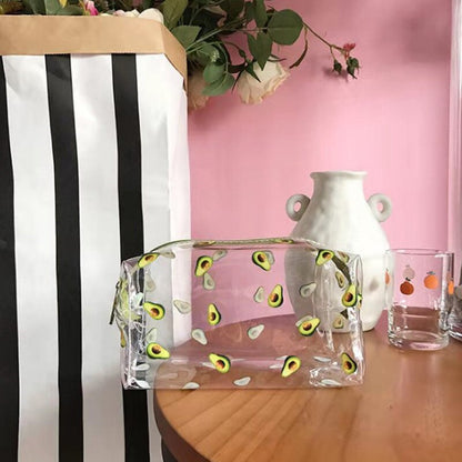 Big Waterproof Transparent Pencil Case PVC Stationery Gift Girls Students Pencil Bag Kawaii Makeup Cosmetic Bag Travel Bags