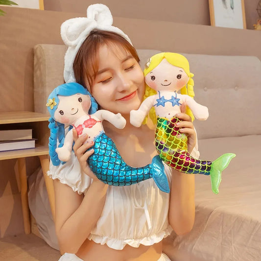 Mermaid Plush Toy 30cm Stuffed Animal Plushies Cute Soft Doll Room Home Decor Baby Girls Kids Children Birthday Christmas Gift