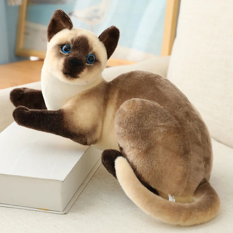 26cm Real-life Cute Plush Cat Doll Soft Stuffed Animal Plush Kitten Toys for Children Cartoon Kids Girl Baby Birthday Gift