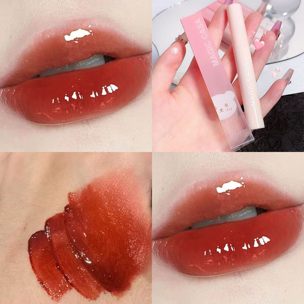 Mirror Water Lip Gloss Lasting Moisturizing Liquid Lipstick Waterproof Non-stick Cup Lip Tint Lip Glaze Korean Makeup Cosmetics