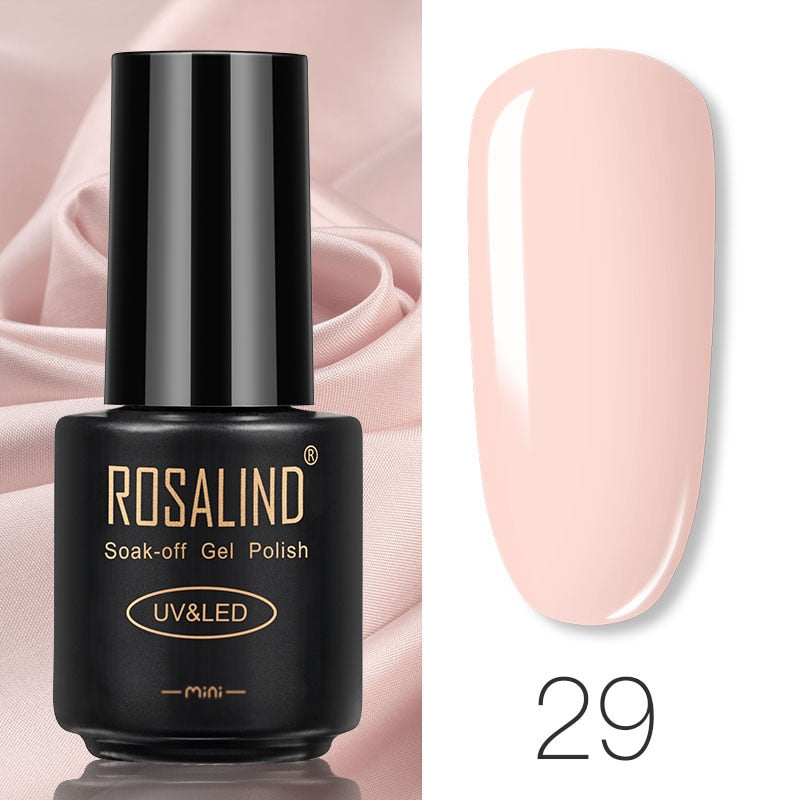 ROSALIND 7ML Gel Polish Glitter Nail Polish All For Nails Manicure Nails Art Base Top Coat UV Semi Permanent Gel Varnishes