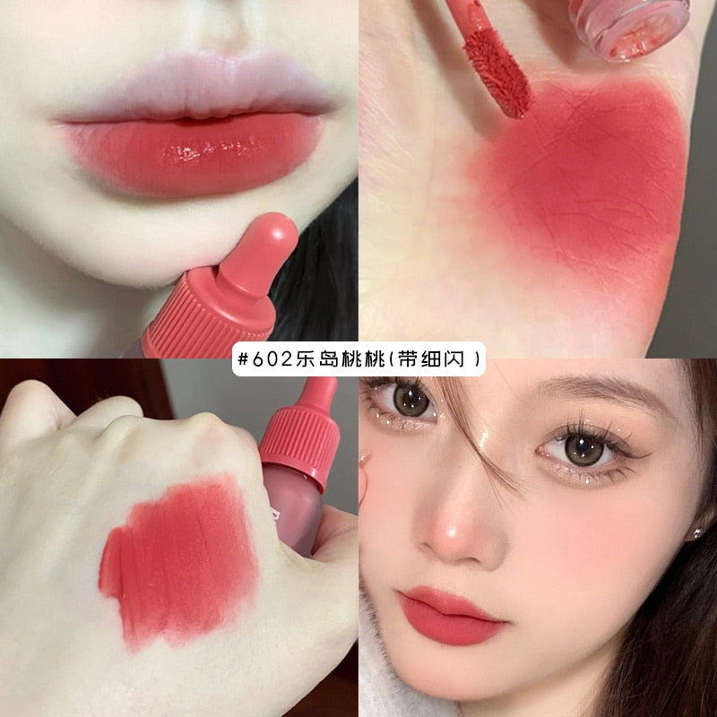 6 Colors Ink Velvet Matte Dyeing Lip Gloss Waterproof Matte Liquid Lip Non-Stick Cup Lipstick Long Lasting Lip Tint Cosmetics