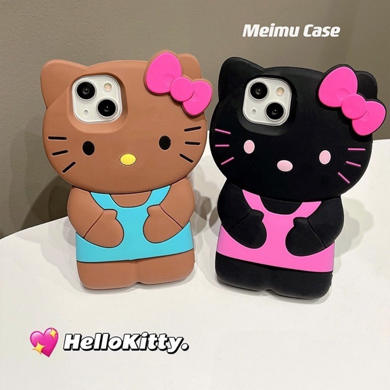 Sanrio Hello Kitty 3D Stereoscopic Phone Case For IPhone 14 13 12 11 Pro Max Mini XR XS  7 8 Plus S Silicone Soft Back Cover Y2K