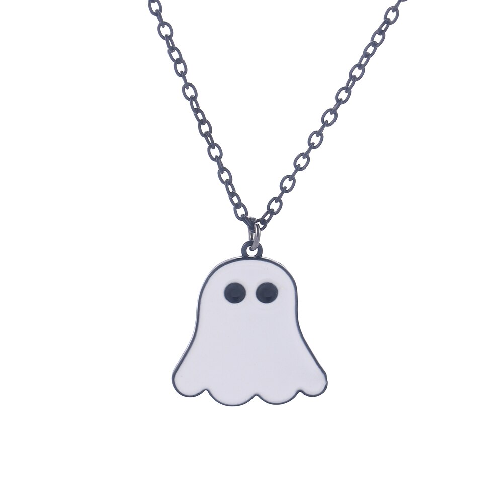 Cute Cartoon Ghost Friendship Couple Pendant Necklaces For Korean Fashion Female Men Best Friend Lovely Women Necklaces Jewelry