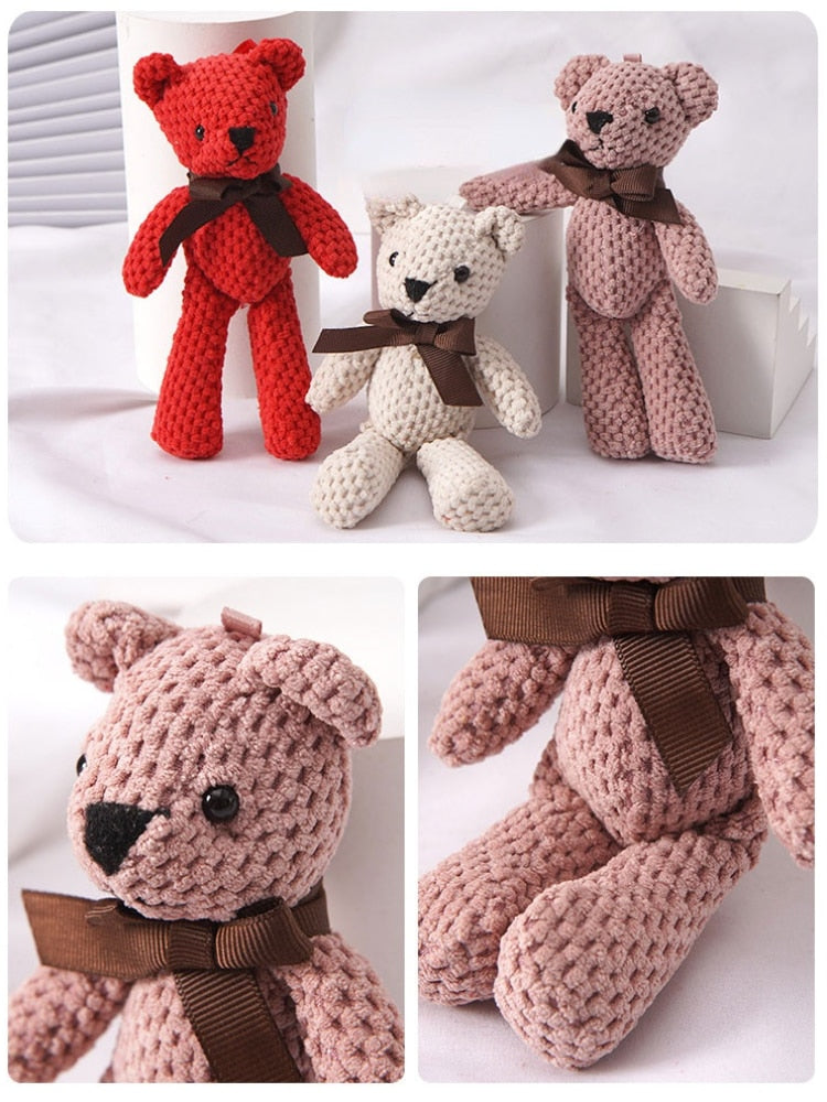 15CM Bear Stuffed Animal Plush Toys Baby Cute Dress Doll Plushies Gifts Birthday Wedding Party Decor 1pcs