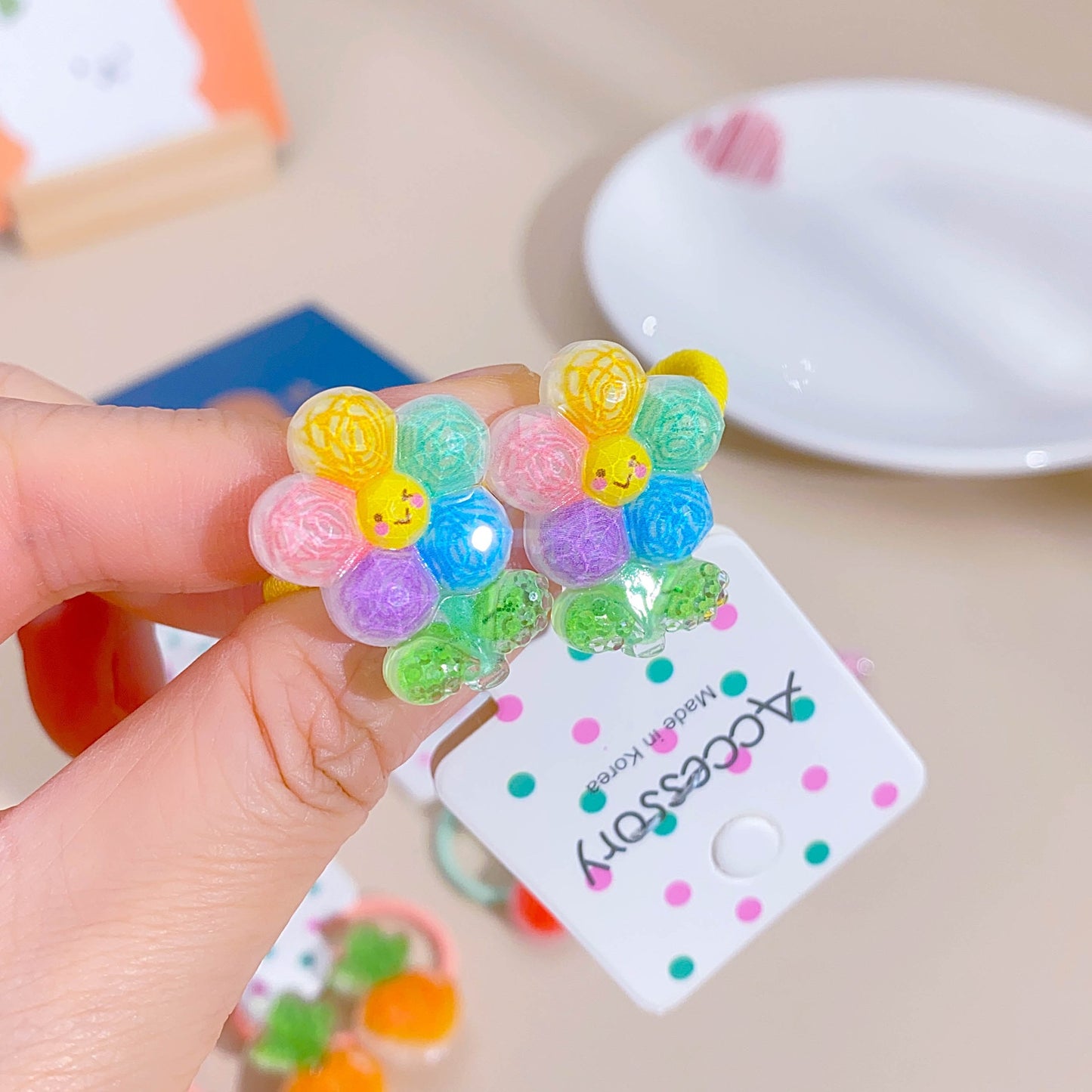 Children Sequins Floral Elastic Hair Bands Rubber Band Hair Tie Princess Kawaii Hair Rope Headwear Girls Kids Hair Accessories