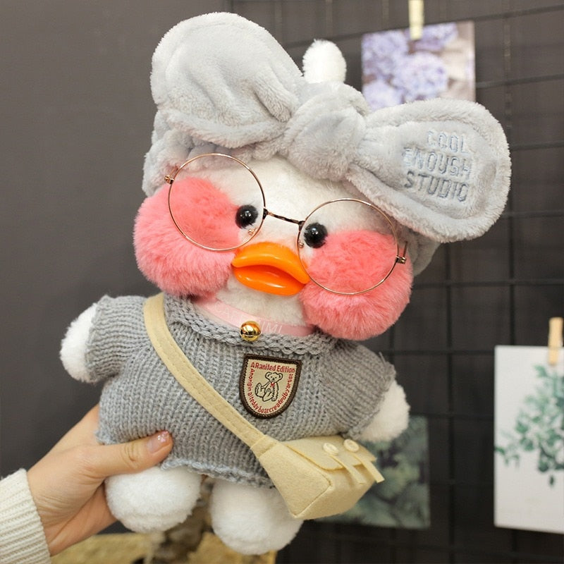 30cm Plush Pato Lalafanfan Duck Soft Toy Kawaii Stuffed Paper Duck Hug Cute Animal Plushies Toys for Kids Girls Christmas Gift